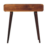 in3605 chestnut curved hallway table