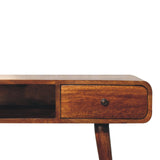 in3606 curved chestnut writing desk