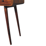 in3606 curved chestnut writing desk