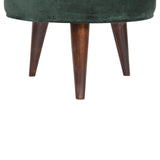 in824 emerald green velvet nordic style footstool