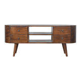 Chestnut Rounded Entertainment Unit-1