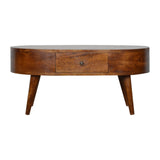 Chestnut Rounded Coffee Table-1