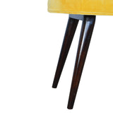 Mustard Velvet Deep Button Bench-6