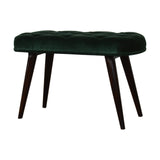 Emerald Velvet Deep Button Bench-2