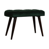 Emerald Velvet Deep Button Bench-3