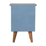 Blue Hand Painted Bedside-1