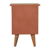 Brick Red Hand Painted Bedside-8