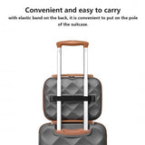 BRITISH TRAVELLER 13 INCH ULTRALIGHT ABS AND POLYCARBONATE VANITY CASE - GREY AND BROWN