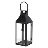 Large Satin Black Candle Lantern-1