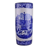 Umbrella Stand, Vintage Blue & White Townscape Design