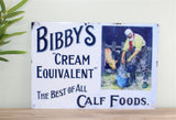 Vintage Metal Sign - Retro Advertising - Bibby's Calf Foods