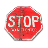 Vintage Metal Sign - Stop, Do Not Enter Sign