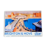 Vintage Metal Sign - British Railways Retro Advertising, Brighton & Hove