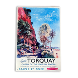 Vintage Metal Sign - British Railways Retro Advertising, Torquay Queen Of The English Riviera