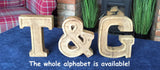 Hand Carved Wooden Embossed Letter U