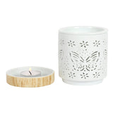 White Butterfly Design Oil & Wax Melt Burner-1