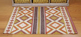 Moroccan Inspired Kasbah Rug, Diamonds and Stripes, 60x90cm