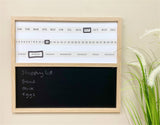 Wall Mounted Wooden Calender With Chalk Board