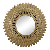 Large Gold Feather Design Mirror