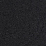 vidaXL Placemats 6 pcs Plain Black 38 cm Round Cotton