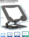 Ipad Swivel Tablet Desk Stand Aluminum Holder Desktop Foldable