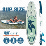 FunWater 320cm Inflatable Stand Up Paddle Board Surfboard Complete Paddle Board Accessories With Saddle Seat, Adjustable Paddle Pump, ISUP Travel Backpack, Leash, Waterproof Bag Adult Paddle Board SUPFW09C