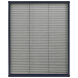 vidaXL Plisse Insect Screen for Windows Aluminium Anthracite 60x80cm