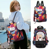 Large Women Anti-theft Travel Waterproof Backpack Ladies Handbag Shoulder Bag