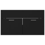 vidaXL Sink Cabinet Black 80x38.5x46 cm Engineered Wood