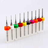 10Pcs/Set Micro Mini Twist Drill Bits Set PCB Print Circuit Board Tungsten Carbide Engraving