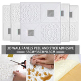 10Pcs 3D Tile Brick Wall Sticker Soft Self-adhesive Waterproof Foam Panel Decal