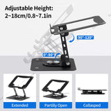 Ipad Swivel Tablet Desk Stand Aluminum Holder Desktop Foldable