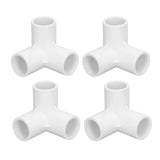 10PCS 3 Way Pipe Fittings PVC Plastic Right Angle Tee Corner Connector 20mm Inner Diameter White