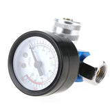 1/4” Spray Paint Gun Air Pressure Regulator Pressure Gauge Pneumatic Tool Accessory