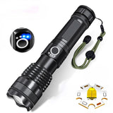 High Power 12000000 Lumen Ultra Bright Torch On - Aluminum Flashlight LED Rechargeable UK