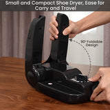 Shoe Dryer Warmer Portable Odour Eliminator Damp Wet Boots Remover Black