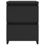 vidaXL Bedside Cabinets 2 pcs Black 30x30x40 cm Engineered Wood