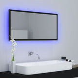 vidaXL LED Bathroom Mirror Black 35.4