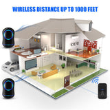 Wireless Door Bells Waterproof Long Range Plug In Home Cordless Doorbell