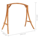 vidaXL Swing Frame Solid Bent Wood with Teak Finish