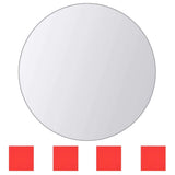 vidaXL 16 pcs Mirror Tiles Round Glass