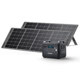 Aferiy 2000W Portable Power Station Set with 2* 200W Solar Panel, 1997Wh/624000mAh LiFePO4 Storage Battery, UPS Uninterruptible Device Power Supply For Energy Saving Camping Outdoors UK Plug