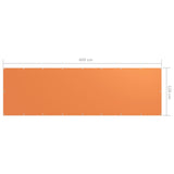 vidaXL Balcony Screen Orange 120x400 cm Oxford Fabric