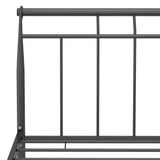 vidaXL Bed Frame without Mattress Black Metal 140x200 cm