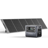 Aferiy P210 2400W 2048Wh LiFePO4 Portable Power Station +1*S400 400W Solar Panel  UPS Pure Sine Wave Solar GeneratorCamping RV Home Emergency Portable Generator UK Plug