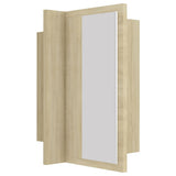 vidaXL LED Bathroom Mirror Cabinet Sonoma Oak 40x12x45 cm Acrylic