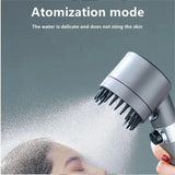 3 Modes Black Shower Head With Filter High Pressure Water Saving Massage Body Scalp