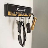 Key Holder,Wall Mounting Guitar Amp Key Hook - Keychain Including 4 Pieces Key Ring.