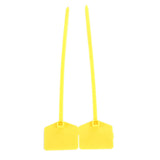 100Pcs 120mm Plastic Disposable Lock Ties Self locking Tie Suitcase Bag Label Tag (Yellow)