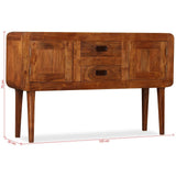 vidaXL Sideboard Solid Wood with Honey Finish 120x30x75 cm